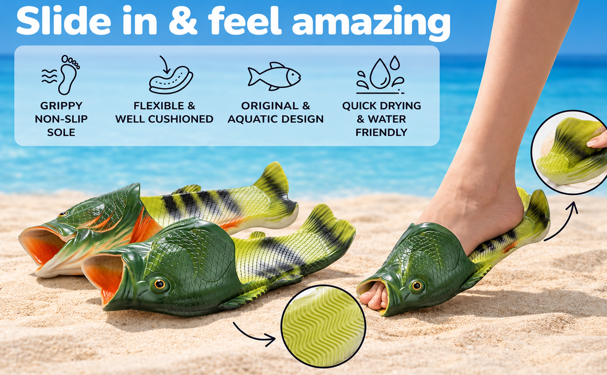 Fish Slippers That Make Everyone Laugh